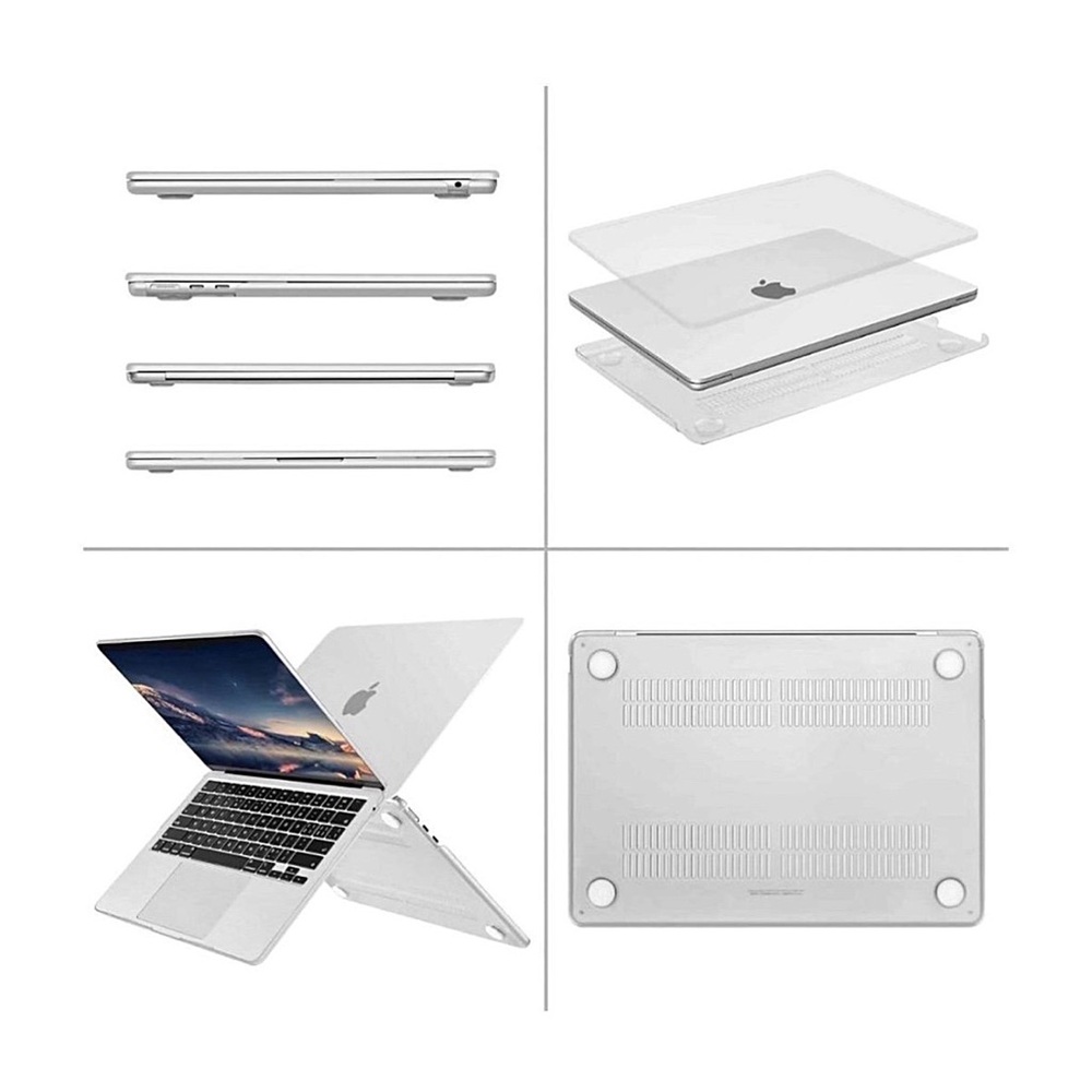 Clear Frosted Macbook Air Hard Case & Silicone Keyboard Protector Cover